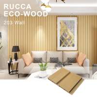 Rucca WPC Wood Composite Panels For Wall/Ceiling Interior Decoration 203*15mm 3D PVC Panel Board Building Other Boards